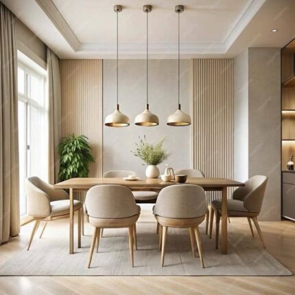 سفرة مودرن خشب زان – تصميم أنيق وبسيط