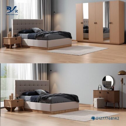 غرفه نوم مودرن باللون البيج