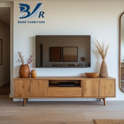 وحده  تلفزيون ارضي  باللون الخشبي